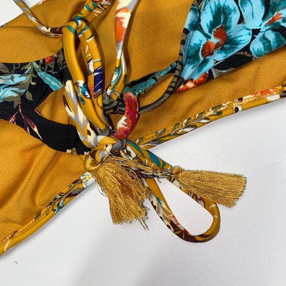 Time and Tru Desert Bloom Bandeau Swim Bathing Suit Bikini Top Women's Size XL - Picture 7 of 9